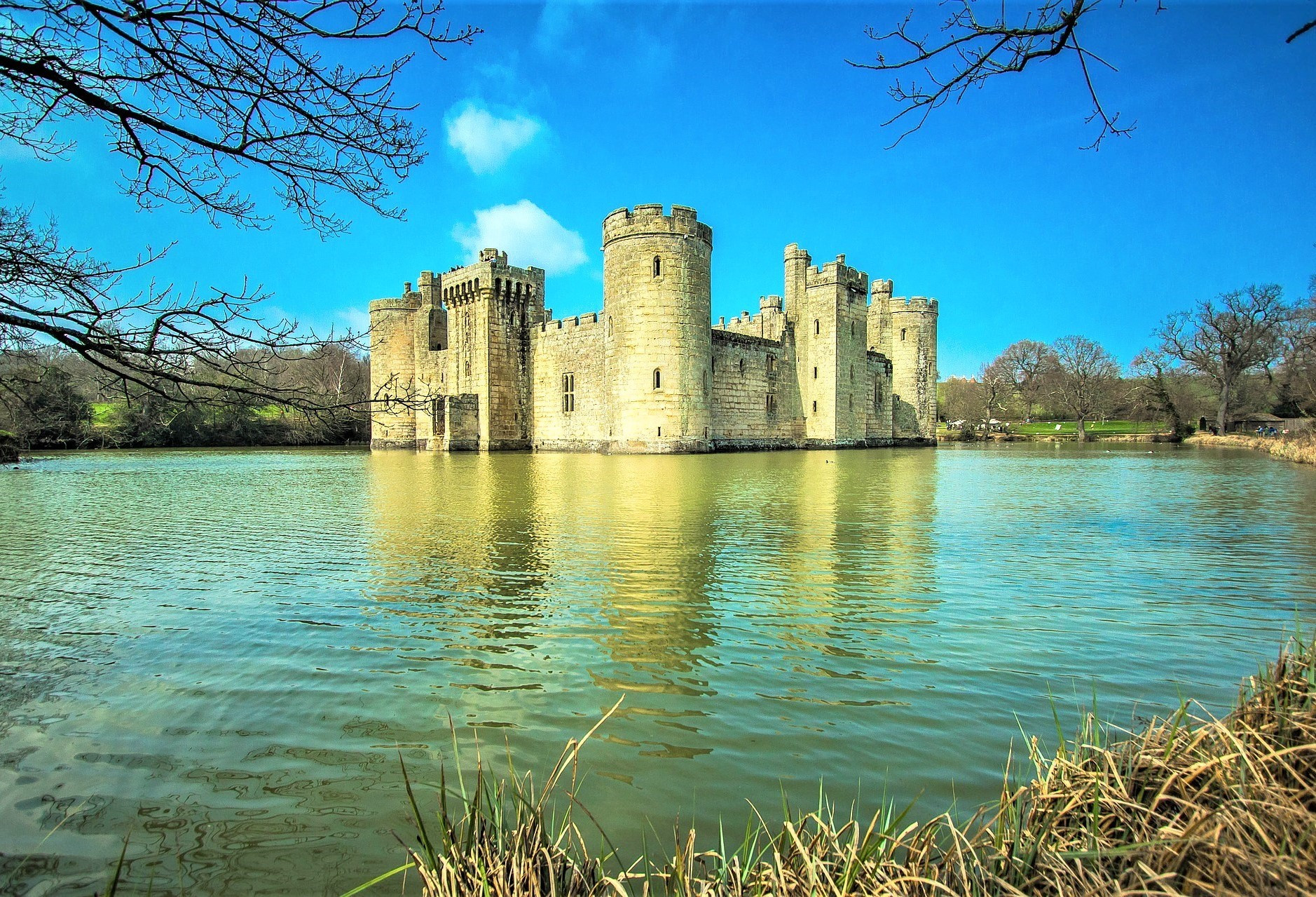 El castillo de Bodiam, uno de los tesoros de Sussex