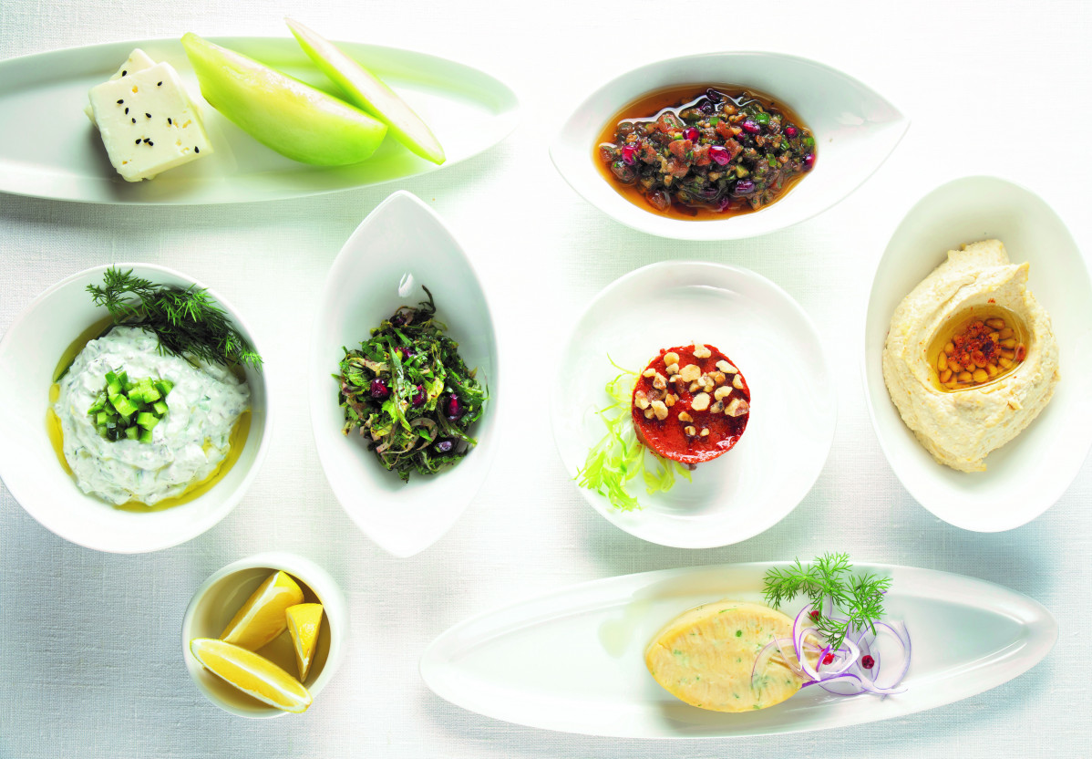 Meze and Olive oil dishes